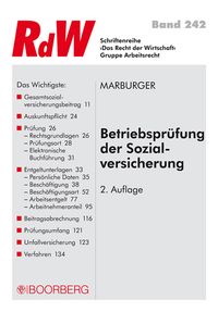 Buch Cover Betriebsprüfung der Sozialversicherung