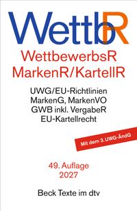 Buch Cover Wettbewerbsrecht, Markenrecht und Kartellrecht