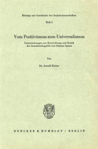 Buch Cover Vom Positivismus zum Universalismus.