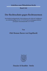 Buch Cover Der Rechtsschutz gegen Rechtsnormen.
