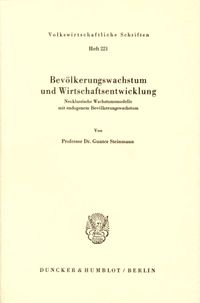Buch Cover Bevölkerungswachstum und Wirtschaftsentwicklung.