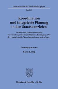 Buch Cover Koordination und integrierte Planung in den Staatskanzleien.