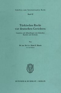 Buch Cover Türkisches Recht vor deutschen Gerichten.