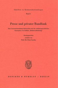 Buch Cover Presse und privater Rundfunk.