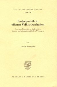 Buch Cover Budgetpolitik in offenen Volkswirtschaften.