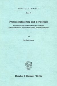 Buch Cover Professionalisierung und Berufsethos.