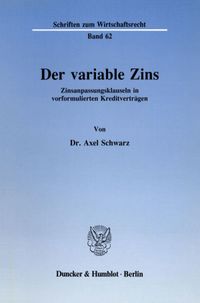 Buch Cover Der variable Zins.