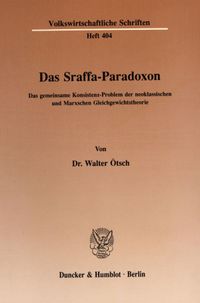 Buch Cover Das Sraffa-Paradoxon.