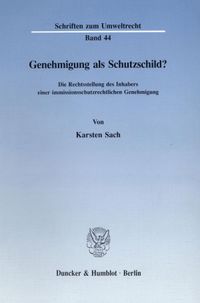 Buch Cover Genehmigung als Schutzschild?