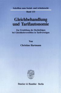 Buch Cover Gleichbehandlung und Tarifautonomie.