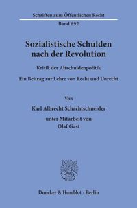 Buch Cover Sozialistische Schulden nach der Revolution.