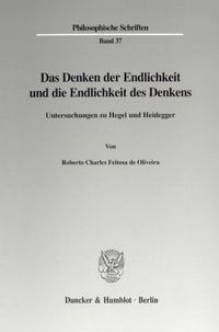 Buch Cover Das Denken der Endlichkeit und die Endlichkeit des Denkens.