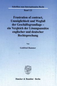 Buch Cover Frustration of contract.