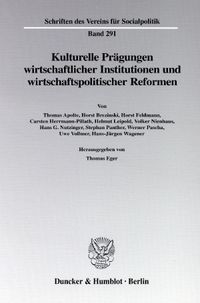 Buch Cover Kulturelle Prägungen wirtschaftlicher Institutionen und wirtschaftspolitischer Reformen.