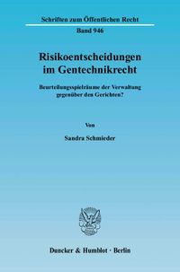 Buch Cover Risikoentscheidungen im Gentechnikrecht.