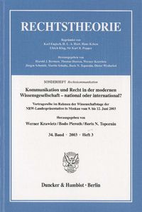 Buch Cover Kommunikation und Recht in der modernen Wissensgesellschaft – national oder international?