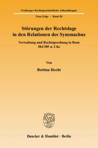 Buch Cover Störungen der Rechtslage in den Relationen des Symmachus.