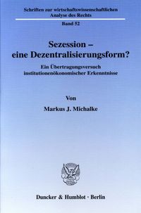 Buch Cover Sezession - eine Dezentralisierungsform?