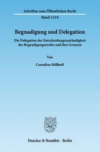 Buch Cover Begnadigung und Delegation.