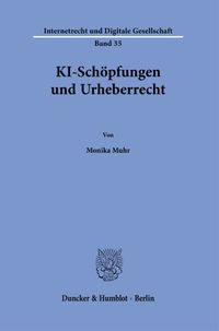 Buch Cover KI-Schöpfungen und Urheberrecht.