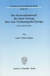 Buch Cover Der Konventsentwurf für einen Vertrag über eine Verfassung für Europa.