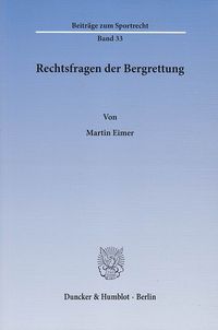 Buch Cover Rechtsfragen der Bergrettung.