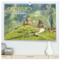 Buch Cover Georgien - Kirchen Klöster Kaukasus (hochwertiger Premium Wandkalender 2025 DIN A2 quer), Kunstdruck in Hochglanz