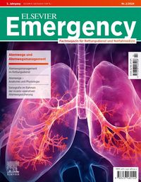 Buch Cover ELSEVIER Emergency. Atemwege und Atemwegsmanagement. 2/2024: Fachmagazin für Rettungsdienst und Notfallmedizin