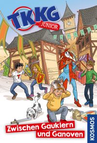 Buch Cover TKKG Junior, 6, Zwischen Gauklern und Ganoven