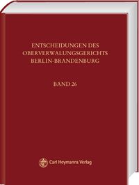Buch Cover Entscheidungen des Oberverwaltungsgerichts Berlin-Brandenburg