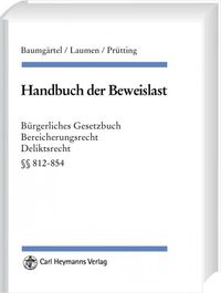 Buch Cover Handbuch der Beweislast