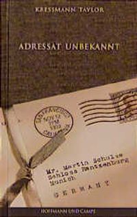 Buch Cover Adressat unbekannt