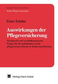 Buch Cover Auswirkungen der Pflegeversicherung