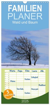 Buch Cover Familienplaner 2025 - Wald und Baum 2025 mit 5 Spalten (Wandkalender, 21 x 45 cm) CALVENDO