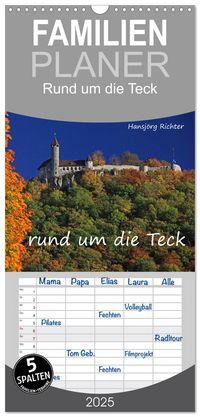 Buch Cover Familienplaner 2025 - Rund um die Teck mit 5 Spalten (Wandkalender, 21 x 45 cm) CALVENDO