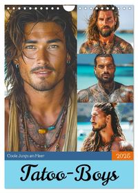 Buch Cover Tatoo-Boys. Coole Jungs am Meer (Wandkalender 2025 DIN A4 hoch), CALVENDO Monatskalender