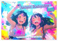 Buch Cover Anime Kalender – Charaktere im Slice-of-Life Stil (Wandkalender 2025 DIN A4 quer), CALVENDO Monatskalender