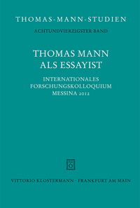 Buch Cover Thomas Mann als Essayist