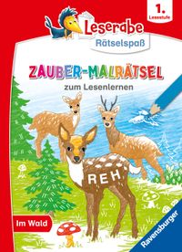 Buch Cover Leserabe Rätselspaß - Zauber-Malrätsel zum Lesenlernen: Im Wald (1. Lesestufe)