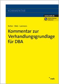 Buch Cover Kommentar zur Verhandlungsgrundlage für DBA