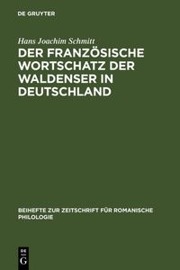 Buch Cover Der französische Wortschatz der Waldenser in Deutschland