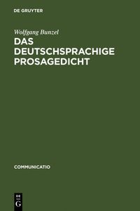 Buch Cover Das deutschsprachige Prosagedicht