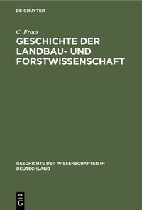 Buch Cover Geschichte der Landbau- und Forstwissenschaft