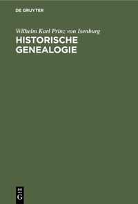 Buch Cover Historische Genealogie