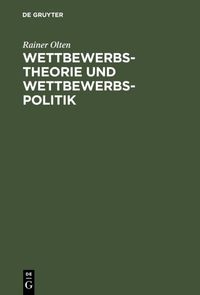Buch Cover Wettbewerbstheorie und Wettbewerbspolitik