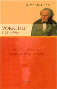 Buch Cover Vorreden (1781-1798).