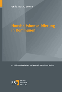 Buch Cover Haushaltskonsolidierung in Kommunen