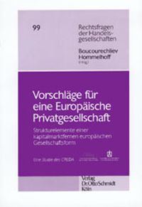 Buch Cover Vorschläge für eine Europäische Privatgesellschaft