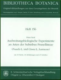 Buch Cover Ausbreitungsbiologische Experimente an Arten der Subtribus Prunellineae (Prunella L. und Cleonia L.; Lamiaceae)