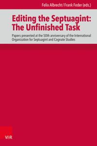 Buch Cover Editing the Septuagint: The Unfinished Task